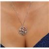 Image 5 : 14KT White Gold 1.10ctw Diamond Pendant With Chain