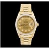 Image 1 : Gents Rolex DayDate 18KT Yellow Gold 0.56ctw Diamond Wristwatch