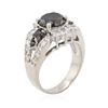 Image 7 : 14KT White Gold 3.75ctw Black Diamond Ring