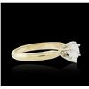 Image 4 : 14KT Yellow Gold 1.10ct Brilliant Cut Diamond Solitaire Ring