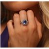 Image 2 : 14KT White Gold 2.86ct Tanzanite and Diamond Ring