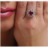 Image 6 : 14KT White Gold 3.02ct Ruby and Diamond Ring