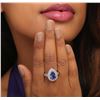 Image 5 : 14KT White Gold 3.87ct Tanzanite and Diamond Ring