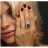 Image 5 : 14KT Two-Tone Gold 2.53ct Emerald and Diamond Ring