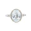 Image 3 : 14KT White Gold 2.55ct Aquamarine and Diamond Ring
