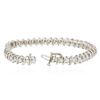 Image 6 : 14KT White Gold 3.37ctw Diamond Tennis  Bracelet