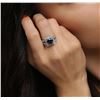 Image 5 : 14KT White Gold 3.08ct Sapphire and Diamond Ring