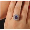 Image 5 : 14KT White Gold 2.03ct Tanzanite and Diamond Ring
