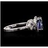 Image 7 : 14KT White Gold 3.51ct Tanzanite and Diamond Ring