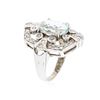 Image 6 : 14KT White Gold 4.09ct Aquamarine and Diamond Ring