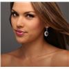 Image 7 : 18KT White Gold 7.32ctw Tanzanite and Diamond Earrings