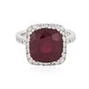 Image 3 : 14KT White Gold 10.00ct Ruby and Diamond Ring