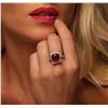 Image 5 : 14KT White Gold 10.00ct Ruby and Diamond Ring