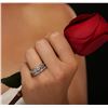 Image 2 : Platinum 0.94ctw Diamond Ring Wedding Set