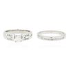 Image 7 : Platinum 0.94ctw Diamond Ring Wedding Set