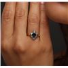 Image 6 : 14KT Two-Tone Gold 1.03ct Sapphire and Diamond Ring