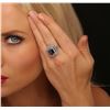 Image 5 : 14KT White Gold 4.44ct Sapphire and Diamond Ring
