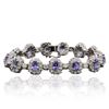 Image 3 : 14KT White Gold 10.66ctw Tanzanite and Diamond Bracelet
