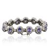 Image 4 : 14KT White Gold 10.66ctw Tanzanite and Diamond Bracelet