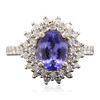 Image 3 : 14KT Two Tone Gold 2.25ct Tanzanite and Diamond Ring