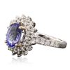 Image 4 : 14KT Two Tone Gold 2.25ct Tanzanite and Diamond Ring