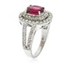 Image 6 : 14KT White Gold 1.73ct Tourmaline and Diamond Ring