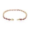 Image 7 : 14KT Yellow Gold 11.88ctw Rhodolite Garnet Bracelet