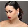 Image 5 : 14KT White Gold 1.86ctw Sapphire and Diamond Earrings