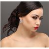 Image 6 : 14KT White Gold 1.86ctw Sapphire and Diamond Earrings