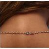 Image 6 : 14KT Two-Tone Gold 3.88ctw Diamond Pendant With Chain