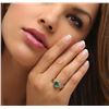 Image 5 : 14KT Rose Gold 1.47ct Emerald and Diamond Ring