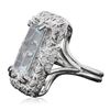 Image 4 : 14KT White Gold 7.40ct Aquamarine and Diamond Ring