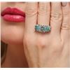 Image 6 : 14KT White Gold 1.60ctw Paraiba Tourmaline, Yellow Sapphire and Diamond Ring