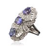 Image 4 : 14KT White Gold 4.74ct Tanzanite and Diamond Ring