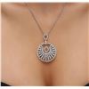 Image 5 : 14KT White Gold 1.63ctw Diamond Pendant With Chain