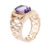 Image 6 : 14KT Rose Gold 3.59ct Tanzanite and Diamond Ring