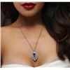 Image 5 : 14KT White Gold 4.42ct Tanzanite and Diamond Pendant with Chain