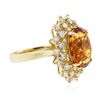 Image 4 : 14KT Yellow Gold 5.03ct Citrine and Diamond Ring