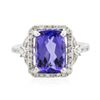 Image 3 : 14KT White Gold 3.24ct Tanzanite and Diamond Ring