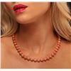 Image 1 : 14KT Yellow Gold 40.42ctw Pink Coral and Diamond Necklace