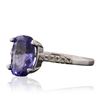 Image 2 : 14KT White Gold Tanzanite and Diamond Ring