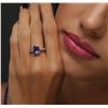 Image 6 : 14KT White Gold Tanzanite and Diamond Ring