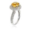 Image 6 : 14KT White Gold 2.70ct Citrine and Diamond Ring