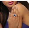 Image 1 : 14KT White Gold 3.58ct Tanzanite and Diamond Ring