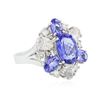 Image 4 : 14KT White Gold 3.58ct Tanzanite and Diamond Ring