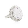 Image 4 : 14KT White Gold 24.09ct Kunzite and Diamond Ring