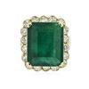 Image 3 : 14KT Yellow Gold 10.79ct Emerald and Diamond Ring