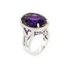 Image 6 : 14KT White Gold 11.51ct Amethyst and Diamond Ring