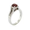 Image 6 : 14KT White Gold 1.56ct Orange Sapphire and Diamond Ring