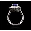 Image 7 : 14KT White Gold 2.72ct Sapphire and Diamond Ring